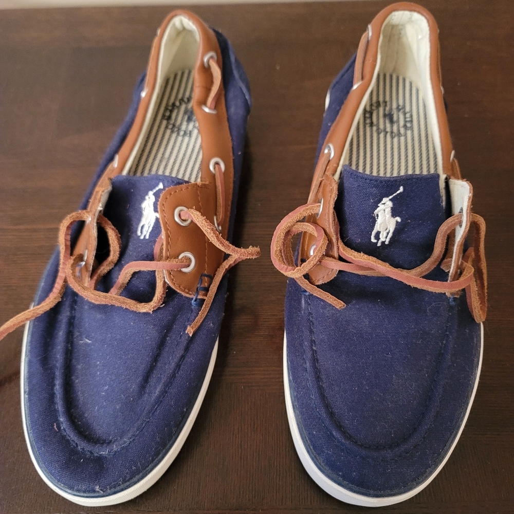 Mens Polo Canvas Boatshoes size 8 1/2